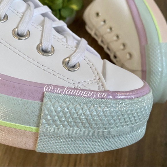 🌈 Converse Pastel Rainbow Platform Sneakers - Picture 5 of 8